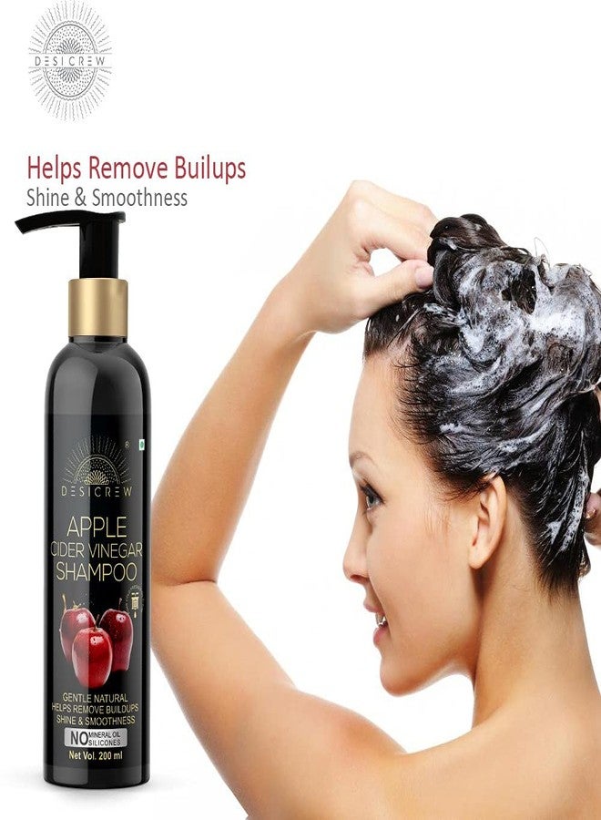 DESICREW Desi Crew Apple Cider Vinegar Shampoo - Restores Shine & Smoothness - No Parabens Sulphates & Silicones 200 ml - Image 3
