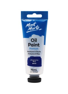 Mont Marte Premium Oil Paint 75ml Content Ultramarine Blue  - Image 1