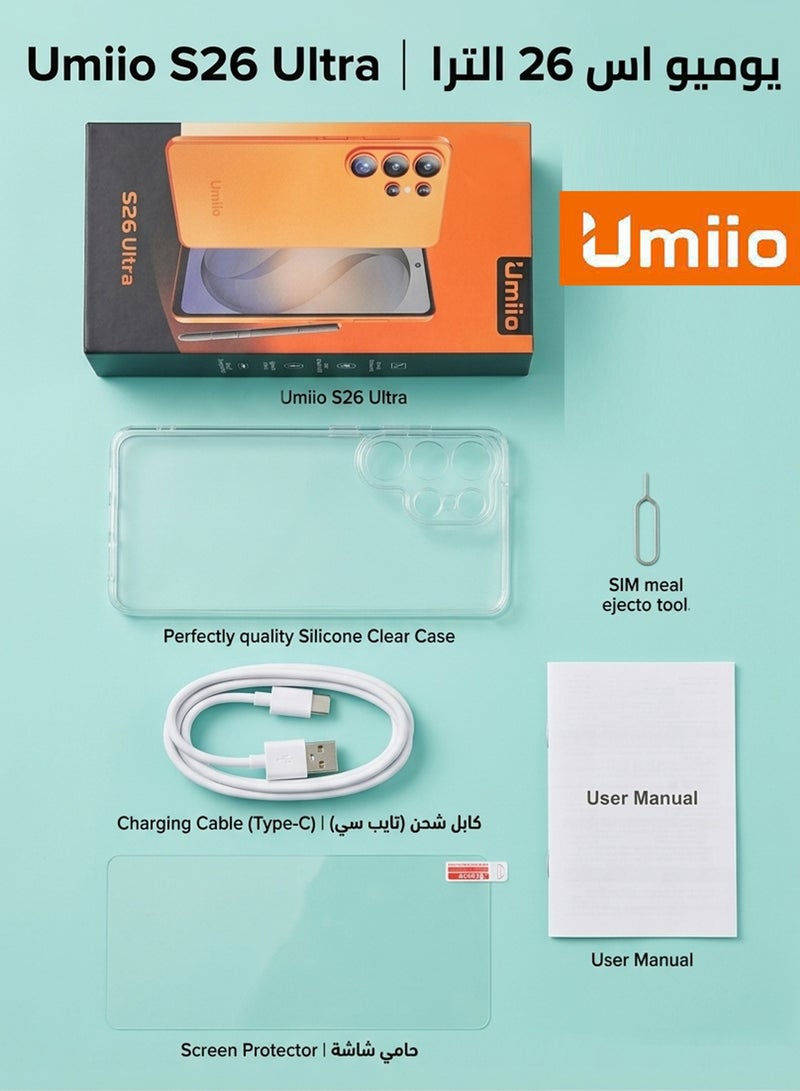 Umiio S26 Ultra Smartphone 6.9" Incell Display Dual SIM Android Cell Phone 18MP Camera 5000mAh Battery Dual Speaker Android Mobile Phone -Black - Image 4