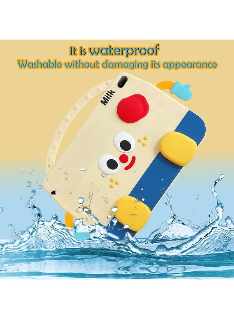 general Kids Case Compatible with Huawei MatePad SE 11 Inch（2024）,3D Cute Milk Carton Kids Tablet Case with Carrying Handle&Concealed Stand&Shoulder Strap - Image 4