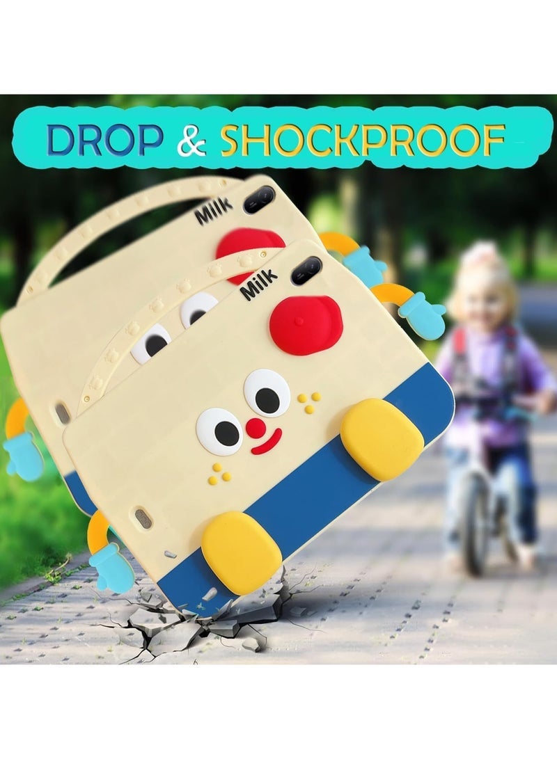 general Kids Case Compatible with Huawei MatePad SE 11 Inch（2024）,3D Cute Milk Carton Kids Tablet Case with Carrying Handle&Concealed Stand&Shoulder Strap - Image 3