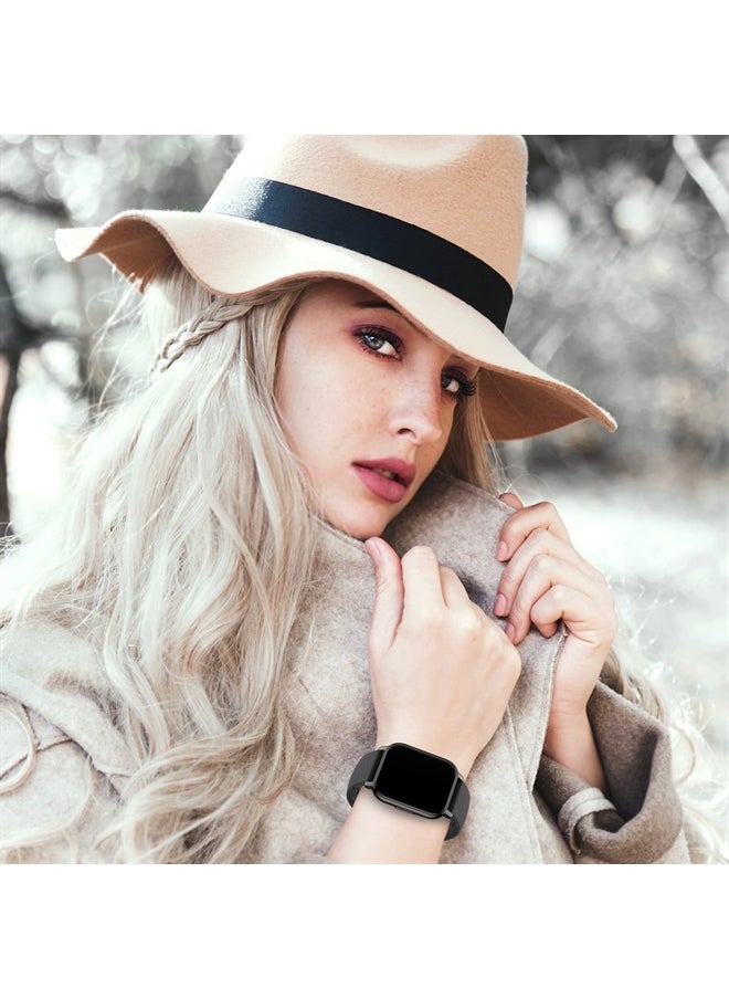 Popglory - Smart Watch Bands, 22mm P66 Smart Watches, Adjustable Replacement Smartwatch Straps, Quick Release Watch Straps Soft Silicone Wristband Accessories for Men and Women - Image 1