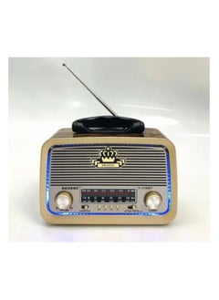 Portable radio FM - AM - SW Gold/Brown/Black Bluetooth Portable Audio TF Card USB Flash disk Aux playback - pzsku/ZCB7F3FA5AA7A4FE08121Z/45/_/1734256629/722f98fb-e5bf-497d-90e9-1a7c11ad1a6a