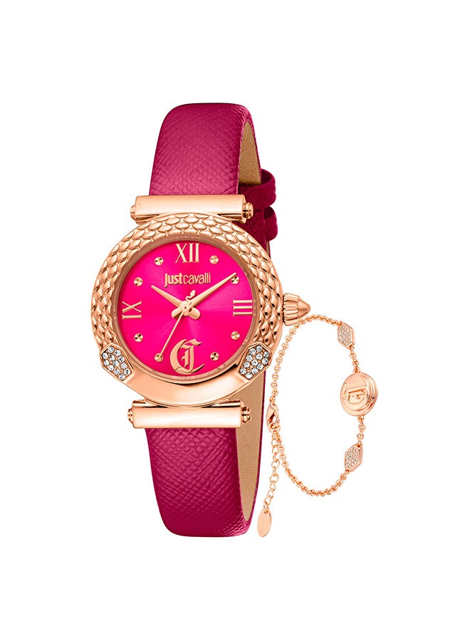 Just Cavalli ليدي كوريزا Jc1L332L0035 - ساعة كوارتز جلدية نسائية 3 عقارب - Image 1