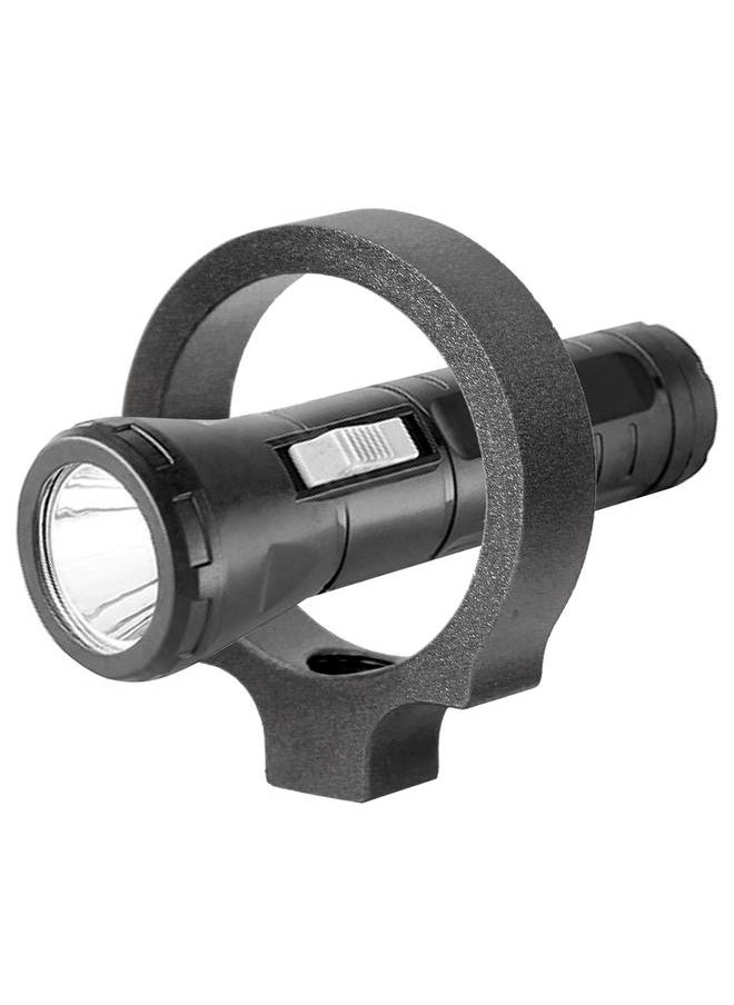 Thoraya Heavy Duty Aluminium Alloy 0.760inch Flashlignt Adapter Ring Torch Light Mount EX313-BK  - Image 4