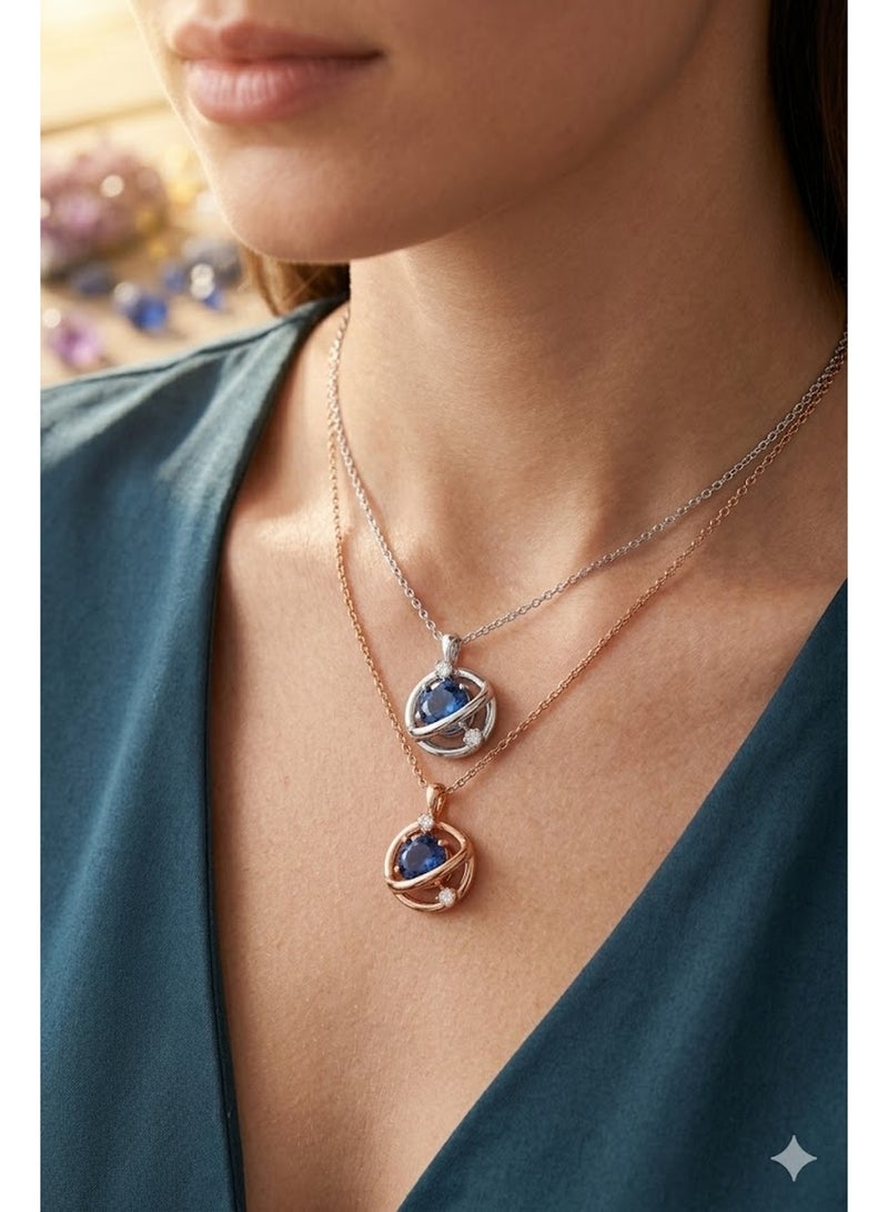 RAFAL Sparkling Zircon Necklace with Pave Orbits for Women – Elegant Gold-Plated Circular Pendant, Premium Sophisticated Modern Jewelry for Special Occasions, Birthdays & Luxury Gifting - Image 5