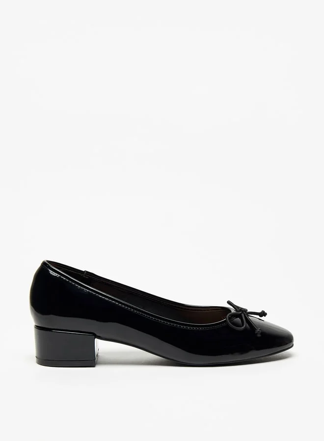 Celeste Women's Solid Slip-On Shoes with Bow Detail