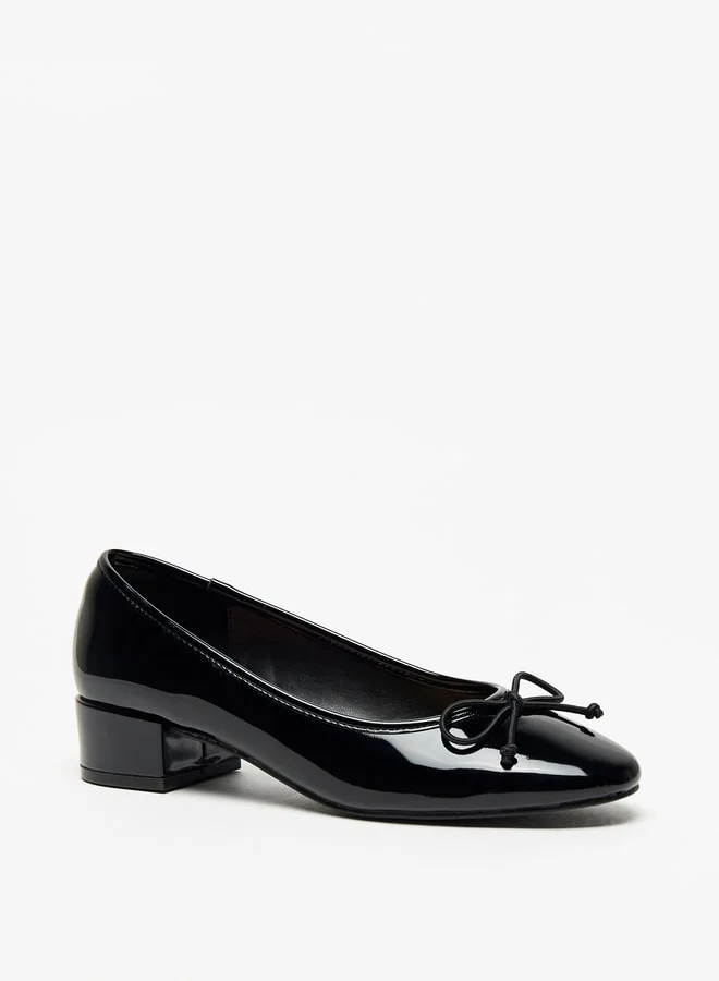 Celeste Women's Solid Slip-On Shoes with Bow Detail