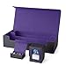 Venssu MTG Deck Box Holds 5 Display Card Deck Boxes with Playmat and Dice BoxIncludes 10 colorful dividers and 1 card supporter Trading Card Storage Box For Magic Game CardsBlack and Purple - Image 3