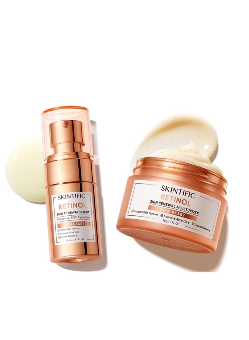 SKINTIFIC Anti Aging Retinol set Retinol skin Renewal Moisturizer + Retinol Skin Renewal Serum - Image 1