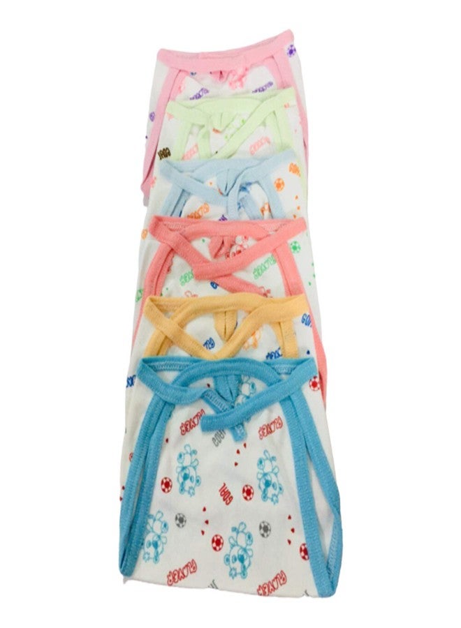 Crawl'in Baby Langot Polyester Cotton Plastic Kids Diaper Tying Knotted Nappies Washable & Reusable (Multi- Colours) (Pack of 8) - Image 2