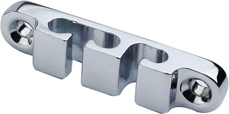 guyker 2Pcs 3-String Retainer/String Guide for Electric Bass Head Retainer String Tree String Buckle Guide Groove Bass String SR5, Chrome - Image 2