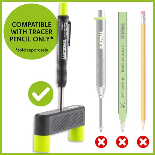 Tracer Marking Guide Set - Center Finder & Scribe Block With Hole That Fits Tracer Deep Hole Carpenters Pencil - Image 4