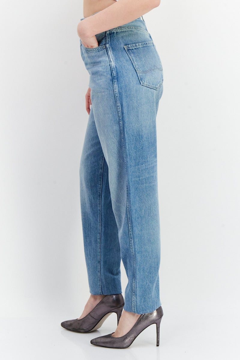 Pepe Jeans Women Balloon Fit Washed Denim Jeans , Blue - Image 2