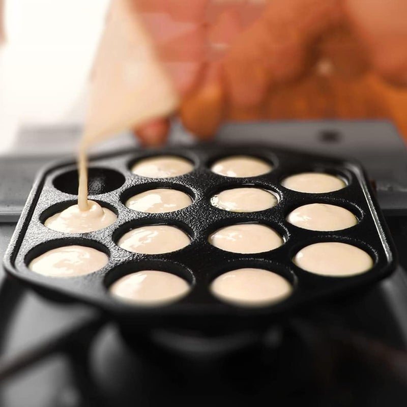 Krysnas Pan 14 Molds Maker Skillet Octopus Meat Ball Mold NoStick Baking Tray for Octopus Balls Pancake Mini Pancakes pan Mold - Image 4