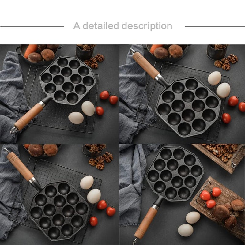 Krysnas Pan 14 Molds Maker Skillet Octopus Meat Ball Mold NoStick Baking Tray for Octopus Balls Pancake Mini Pancakes pan Mold - Image 5
