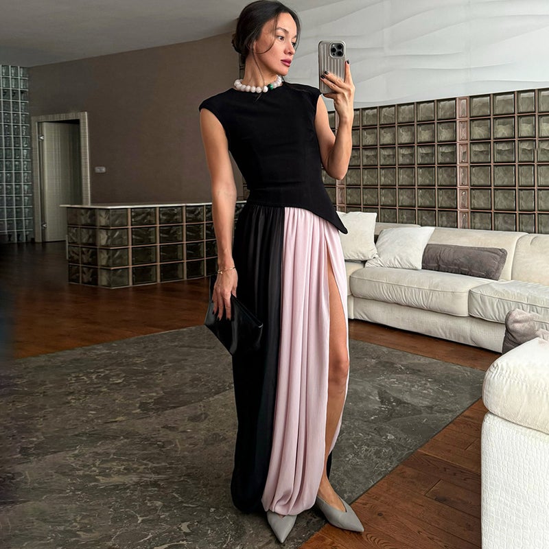 Women's French Style A-Line Maxi Dress - Image 4