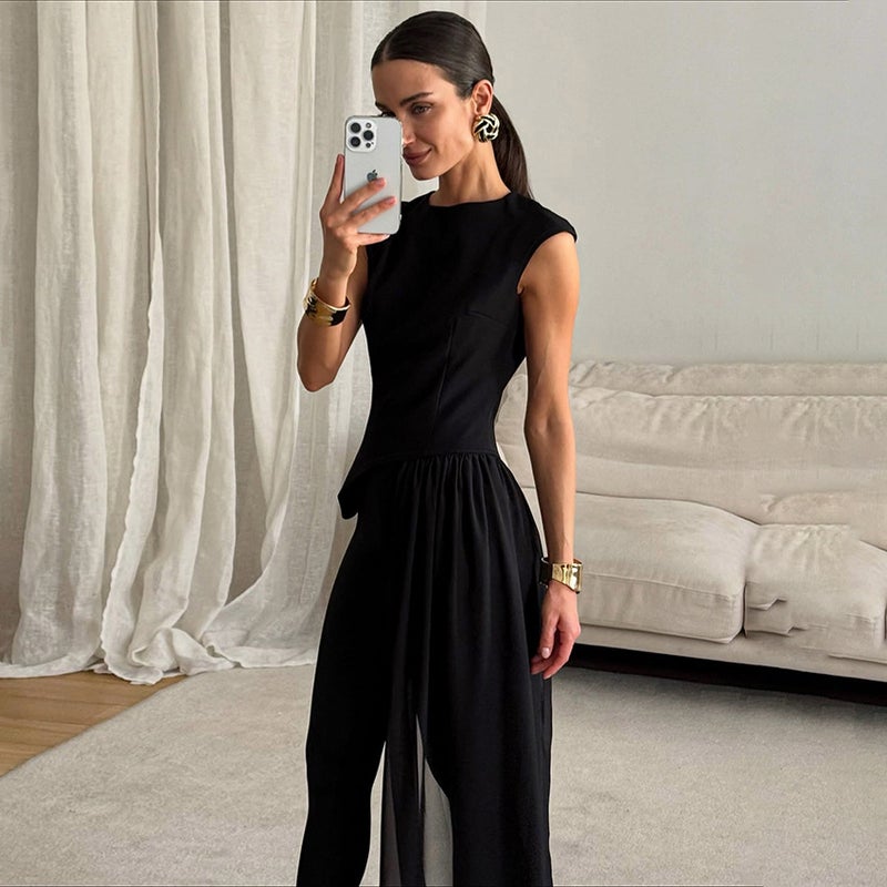 Women's French Style A-Line Maxi Dress - Image 3