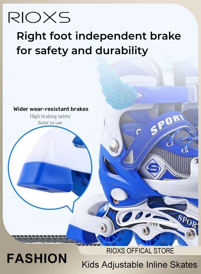 Kids Rollerskates,Roller Skating Shoes For Boys,Professional Roller Inline Skates For Beginners,High Performance Roller Skates,Boys Blades Skate With Light-up Wheels,Speed Racing Skates For Outdoor Indoor