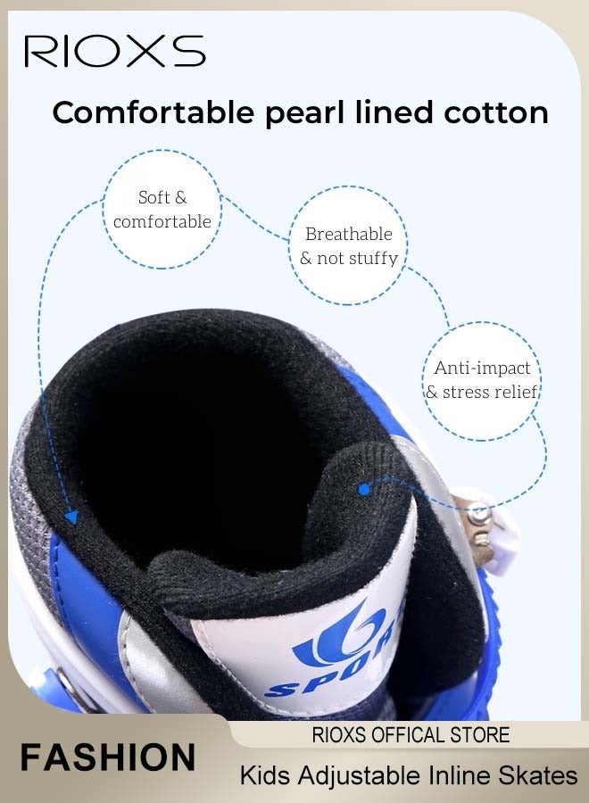 Kids Rollerskates,Roller Skating Shoes For Boys,Professional Roller Inline Skates For Beginners,High Performance Roller Skates,Boys Blades Skate With Light-up Wheels,Speed Racing Skates For Outdoor Indoor