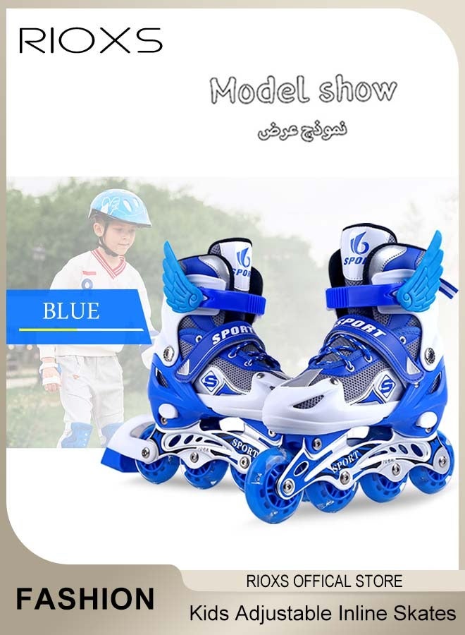 Kids Rollerskates,Roller Skating Shoes For Boys,Professional Roller Inline Skates For Beginners,High Performance Roller Skates,Boys Blades Skate With Light-up Wheels,Speed Racing Skates For Outdoor Indoor
