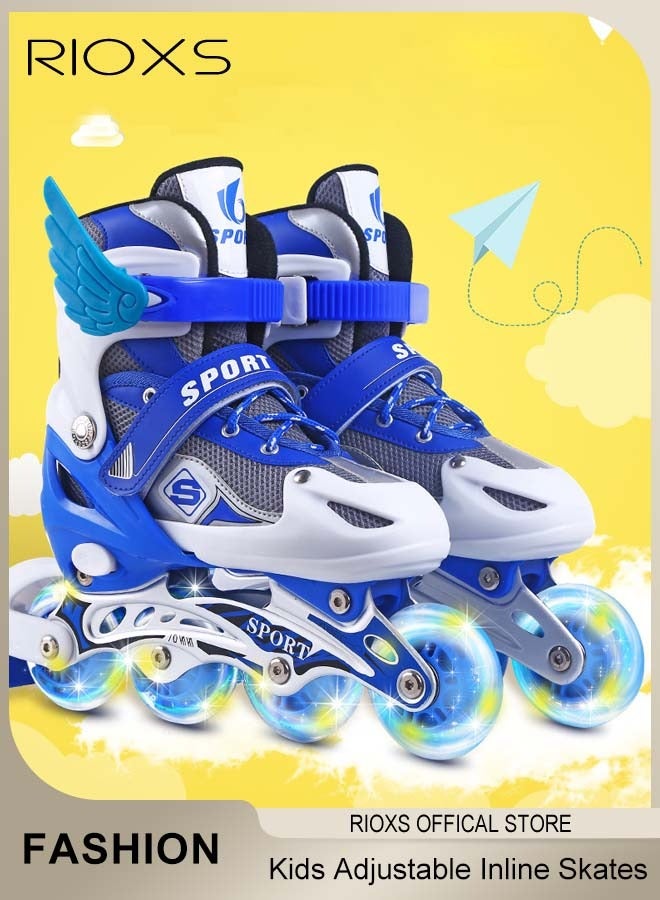 Kids Rollerskates,Roller Skating Shoes For Boys,Professional Roller Inline Skates For Beginners,High Performance Roller Skates,Boys Blades Skate With Light-up Wheels,Speed Racing Skates For Outdoor Indoor
