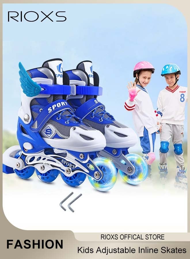 Kids Rollerskates,Roller Skating Shoes For Boys,Professional Roller Inline Skates For Beginners,High Performance Roller Skates,Boys Blades Skate With Light-up Wheels,Speed Racing Skates For Outdoor Indoor