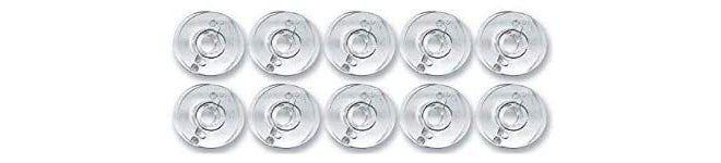 Zenith Imported Plastic Bobbins for All Domestic Automatic and Manual Sewing Machines.Suitable for Models Like Singer, Usha Janome, Brother, Rajesh, etc.Multicolor (White Trasparent 30) - Image 2
