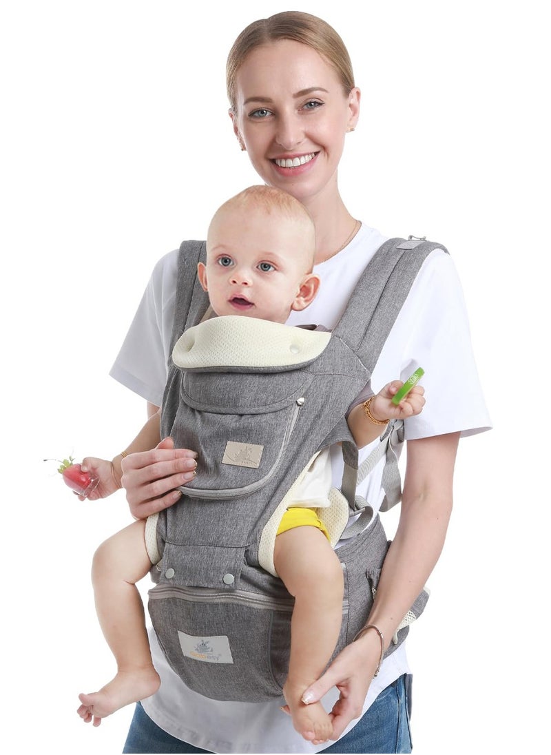 Arabest Baby Hip Seat Carrier Baby Waist Stool for Child Ergonomic Infant Carrier with Hip Seat Kangaroo Bag Front and Back Baby Holder Carrier 3-36 Months  - Image 1