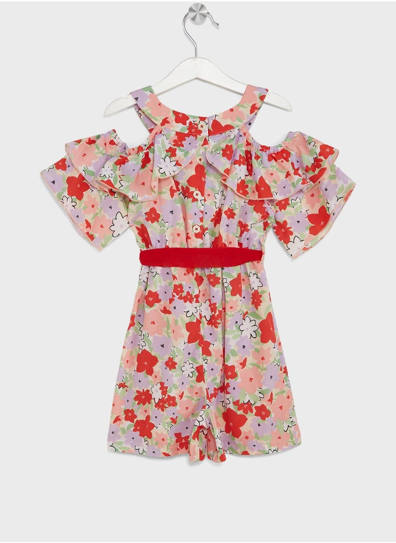 Nautinati - Nauti Nati Girls Floral Printed Halter Neck Playsuit - Image 1
