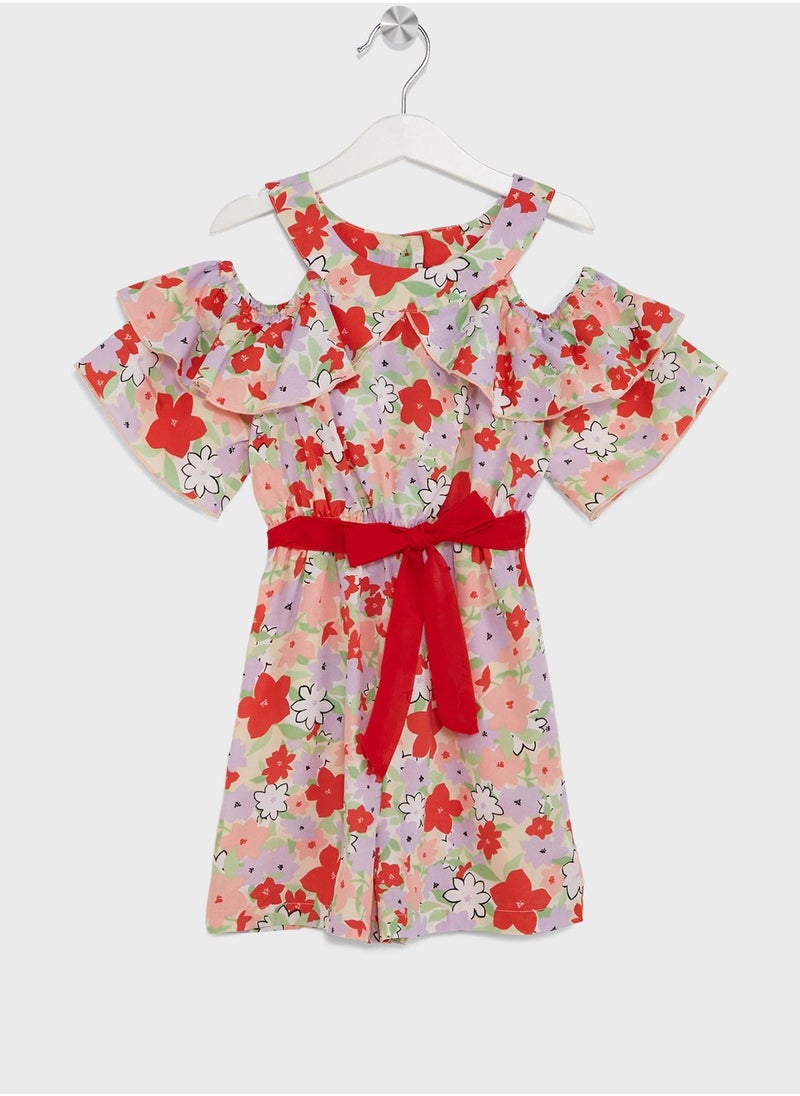 Nautinati - Nauti Nati Girls Floral Printed Halter Neck Playsuit - Image 1