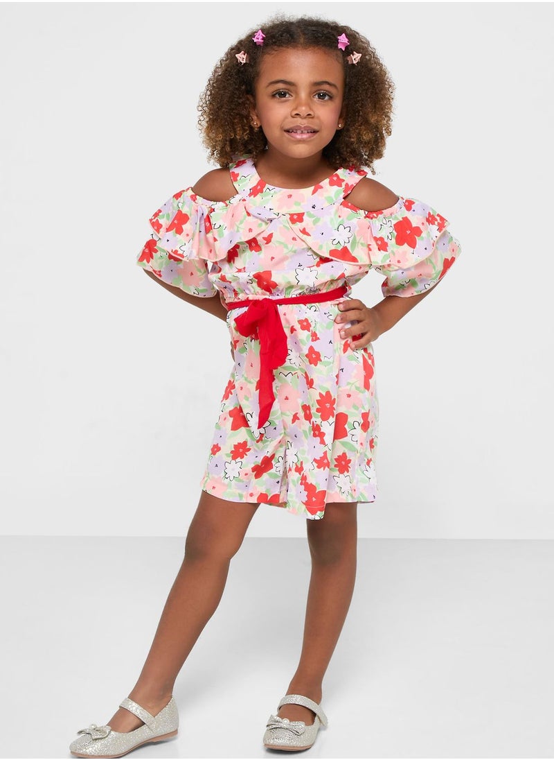 Nautinati - Nauti Nati Girls Floral Printed Halter Neck Playsuit - Image 1