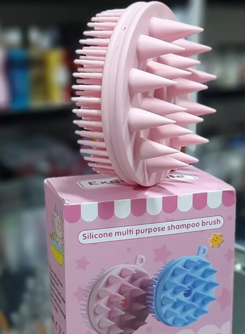 Silicone Body Scrubber and Hair Shampoo Brush, Bath and Shampoo Brush for babies - Image 1