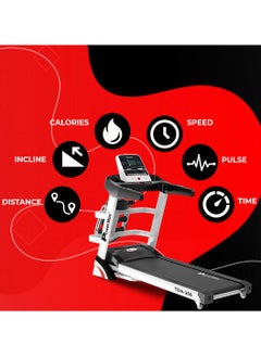 PowerMax Fitness Fitness Tda-255 (5Hp Peak) Multi-Function Treadmill For Home Use With Massager 【Max User Wt. 125Kg | 15 Level Auto Incline | Top Speed:15.8 Km/Hr | Spring Resistance】  - Image 4