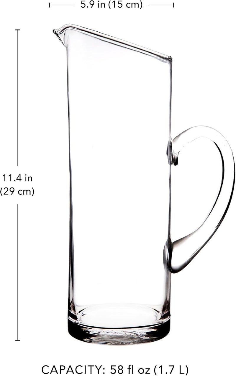 Glaver's Glass Water Pitcher with Spout – Elegant Serving Carafe for Water, Juice, Sangria, Lemonade, and Cocktails – Crystal-Clear Glass Beverage Pitcher. - Image 2