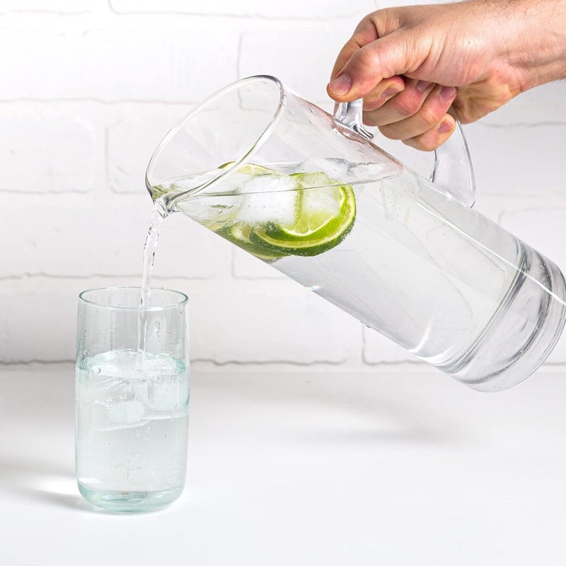 Glaver's Glass Water Pitcher with Spout – Elegant Serving Carafe for Water, Juice, Sangria, Lemonade, and Cocktails – Crystal-Clear Glass Beverage Pitcher. - Image 1
