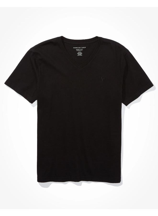 American Eagle AE Super Soft Icon V-Neck T-Shirt  - Image 3
