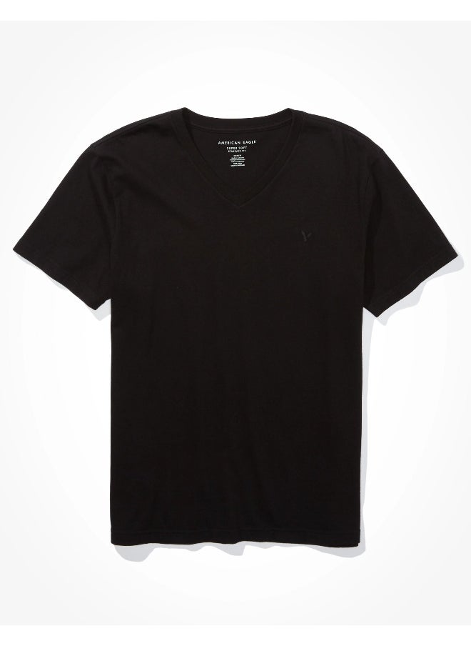 American Eagle - تي شيرت AE فائق النعومة برقبة على شكل حرف V - Image 1
