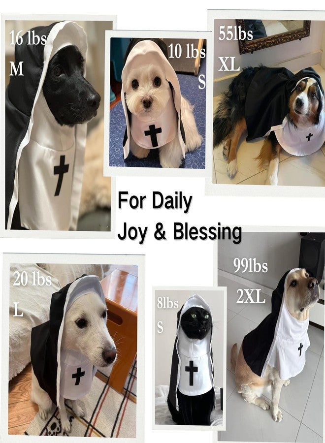Urnat Cat/Dog Nun Costume Pet Clothing - Cute Funny Sister Habit Dress Outfit for Halloween Christmas Festival Cosplay Party (2XL) - Image 5