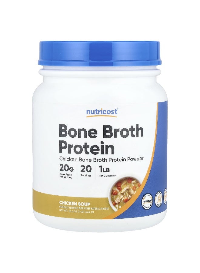 Nutricost نوتريكوست، بروتين مرق العظام، حساء الدجاج، 1 رطل (464 جرام) - Image 1