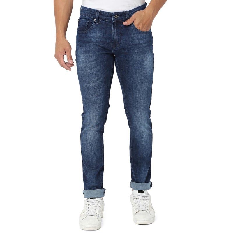 Spykar Men's Skinny Fit Low-Rise Casual Jeans Dark Blue - Image 5