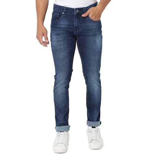 Spykar Men's Skinny Fit Low-Rise Casual Jeans Dark Blue - Image 1