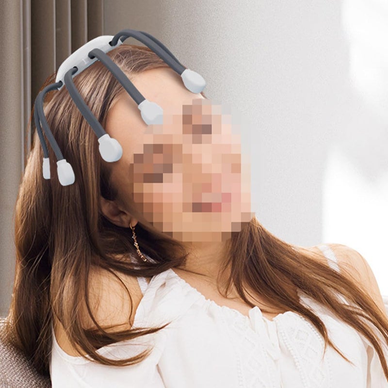 Electric Scalp Massage Head Massager 10 Nodes 5 Modes Wireless USB Rechargeable Vibration Head Massage for Stress Relief - Image 5