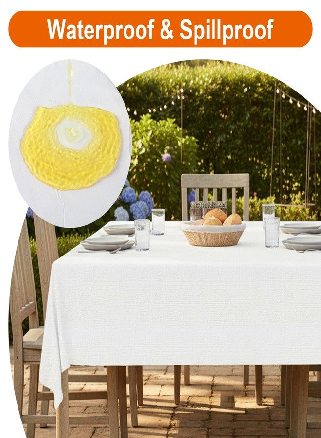 xozeooeu 15 Pack White Paper Tablecloths for Rectangle Tables 55 x 108 Inch, 3 Ply Disposable Table Cloths with Plastic Backing for Wedding, Birthday Party, Banquet - Image 5