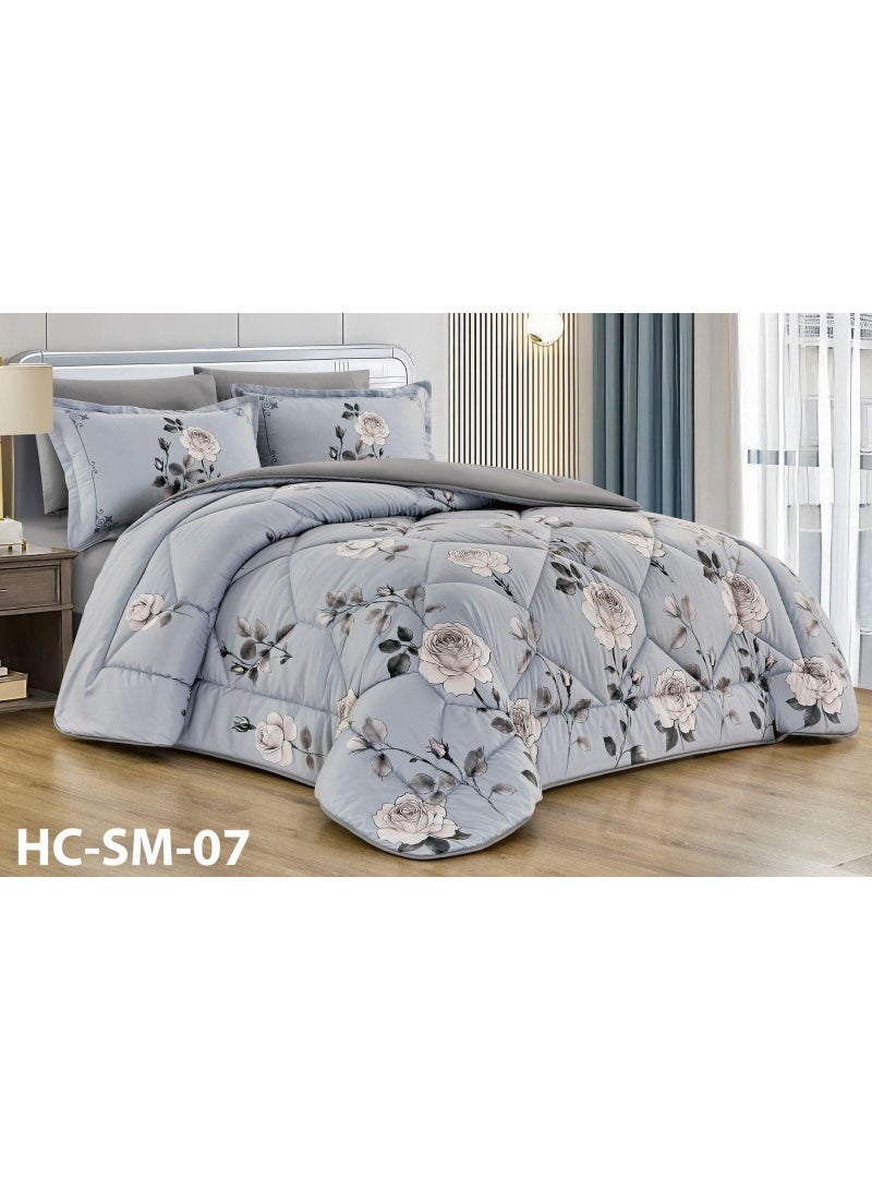 4-Piece Floral Bedding Set (Single/Twin Size) – Modern Design, 220 x 170 cm