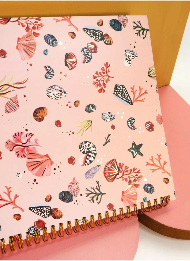 eleanor bowmer Pink Printed Spiral Notebook Journal - Image 1