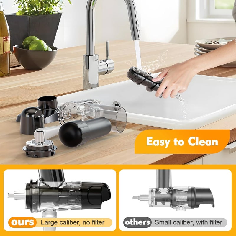 Fedowal Masticating Juicer Attachment for KitchenAid Stand Mixer, Juicer Machine for Kitchenaid Mixer Attachments, Cold Press Juicer with Dual Mouth Feed Chute for KitchenAid mixer Attachments - Image 5