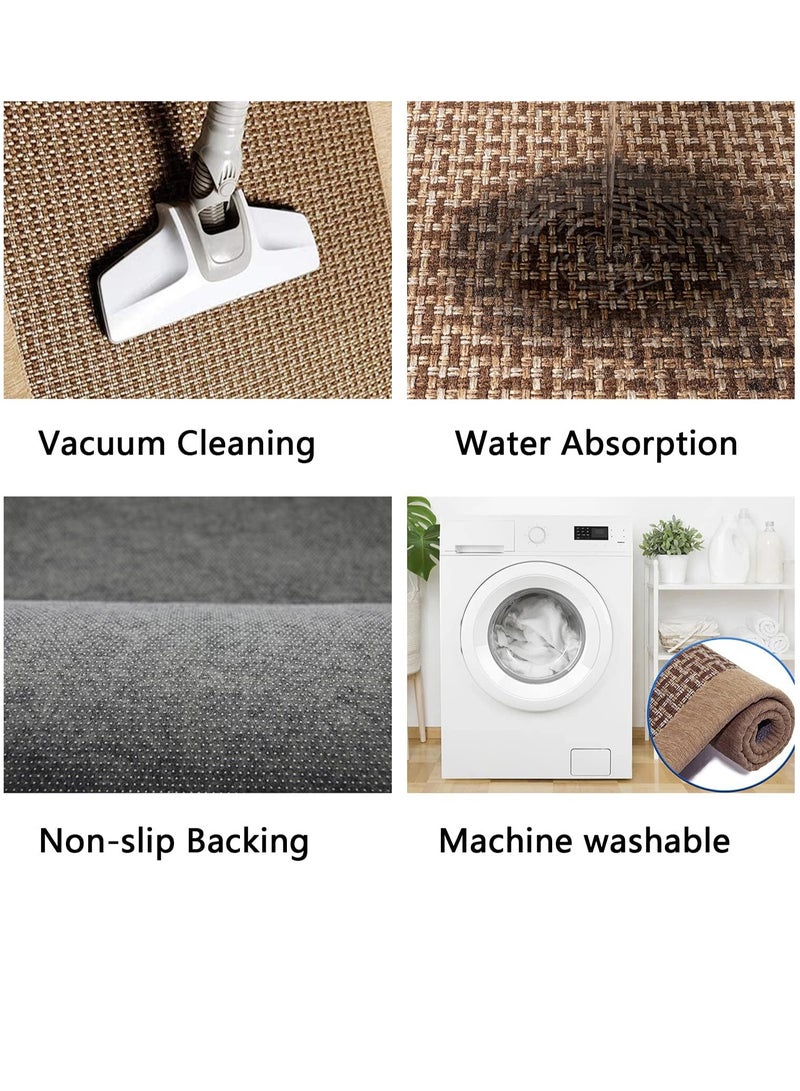 RATSAW 2 Piece Farmhouse Kitchen Rug Set Non-Slip Heavy-Duty Standing Mat Waterproof Comfort Floor Runner DNR22 - Image 4