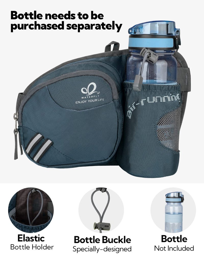 WATERFLY Fanny Pack Waist Bag: Waist Pack for Women Men with Water Bottle Holder Hiking Fanny Pack for Running Walking DogWalking Travel Cycling - Image 3