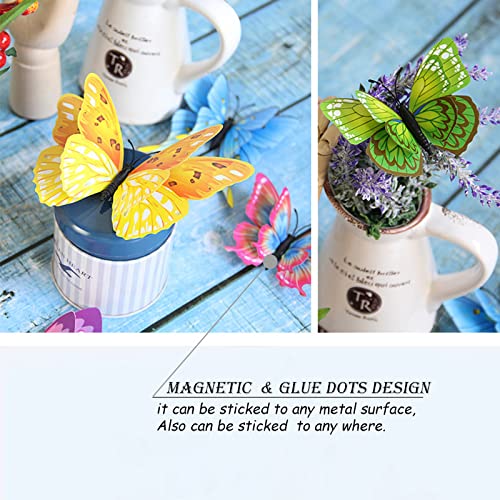 OPSEAM Butterfly Wall Decor 24/48 PCS, 3D Butterflies Stickers for Party Decorations with Magnets(Colorful, 24) - Image 2